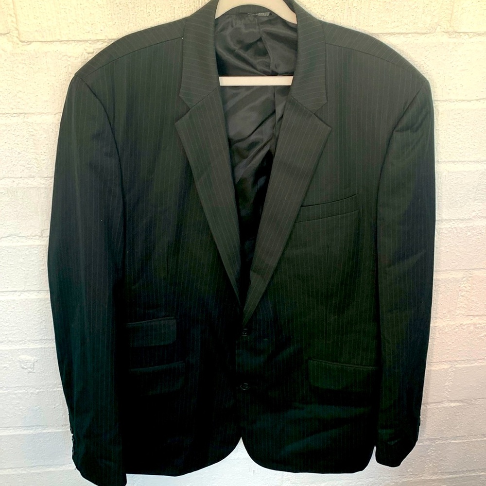 Structure Striped Black Pin Men's Blazer Jacket size 46R